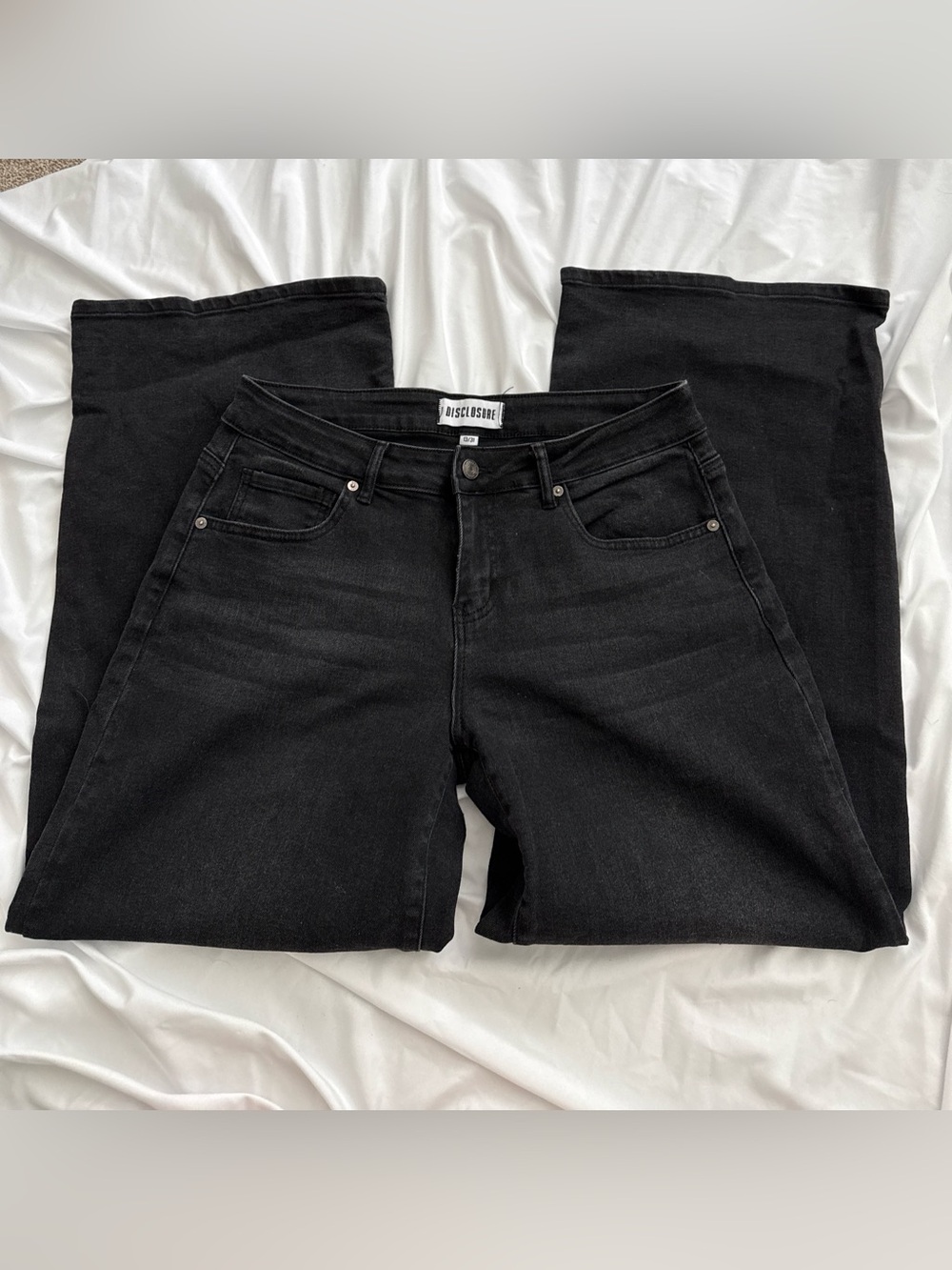Disclosure Black High-Rise Flare Jeans